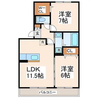 エスターブレ【2階】の間取り