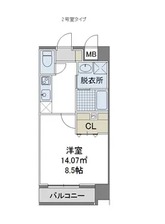 グランパーク新大江【4階】の間取り
