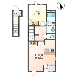 カーサ ボノスII【2階】の間取り