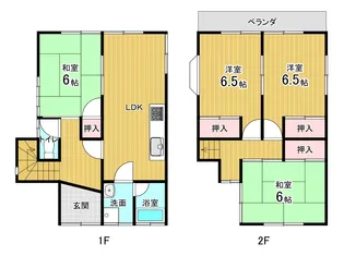 愛媛県西条市西田甲【一戸建】の間取り