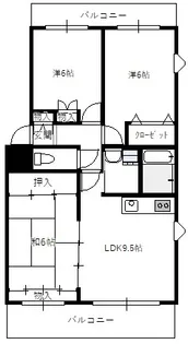 ハイネス八幡【3階】の間取り