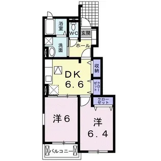 プラザサンライズC棟【1階】の間取り