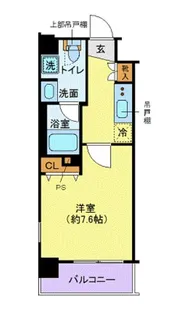 クレイシア芝浦ウォーターフロント【8階】の間取り
