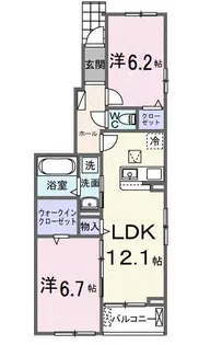 ノース圓 はる【1階】の間取り