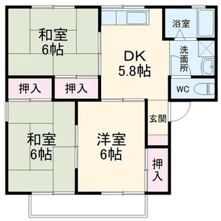 セジュール平川B【1階】の間取り