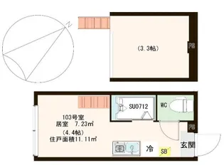 東京都豊島区池袋本町4【アパート】の間取り