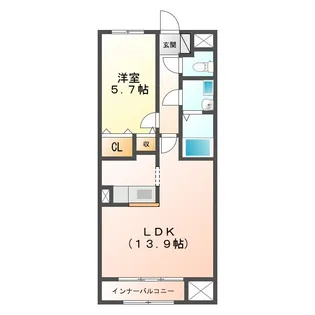 as oneIII【4階】の間取り
