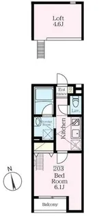 東京都中野区上高田2【アパート】の間取り
