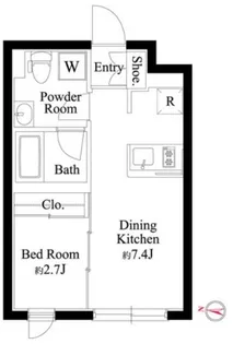 ラ・ペルラ池尻大橋II【2階】の間取り