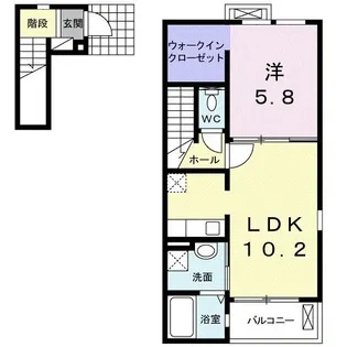 サンシャイン石津 B棟【2階】の間取り