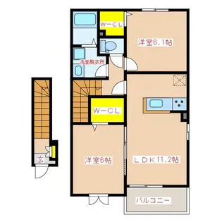 エスポワールI【2階】の間取り