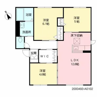 ボヌールN【1階】の間取り