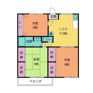 樋ノ口ハイツ A【2階】の間取り