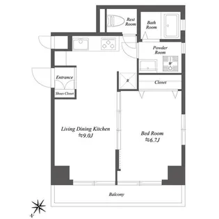ミリアレジデンス池上【4階】の間取り