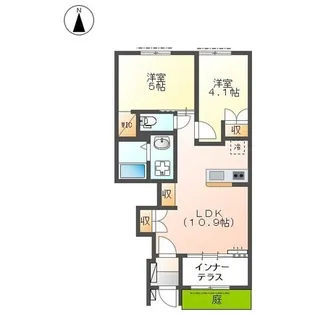 シャトー ルボア【1階】の間取り