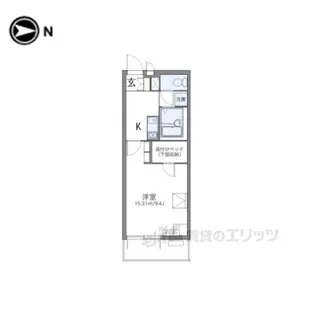 レオパレスMARUTO京田辺【1階】の間取り