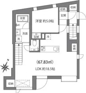 ルクール市ヶ谷払方町【3階】の間取り