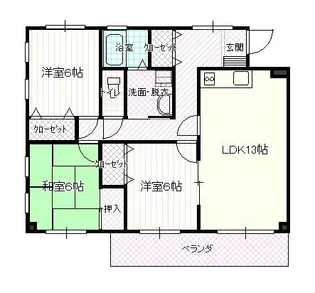 長野県長野市大字高田【アパート】の間取り