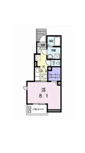 ジェンティーレ クワバラ【1階】の間取り