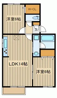2LDKの間取り画像