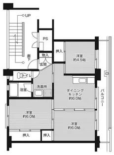 ビレッジハウス森2号棟【1階】の間取り