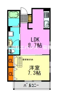 ソレイユ八幡【2階】の間取り