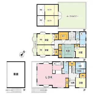 東京都目黒区青葉台1【一戸建】の間取り