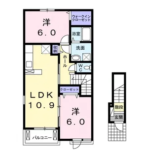 あじさい  201号室【2階】の間取り