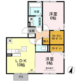 セジュール・マイS【1階】の間取り