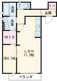 シェルブール アドレ【1階】の間取り