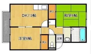 兵庫県三木市末広1【アパート】の間取り