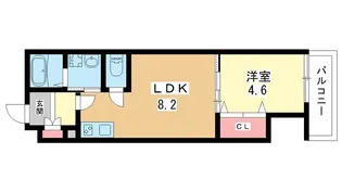 大阪府豊中市豊南町南6【アパート】の間取り
