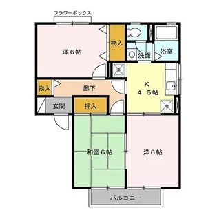 東京都八王子市下柚木2【アパート】の間取り