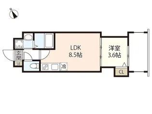 パレグレース己斐本町【3階】の間取り