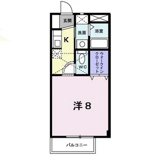 ロ-タスビレジ一番館【1階】の間取り
