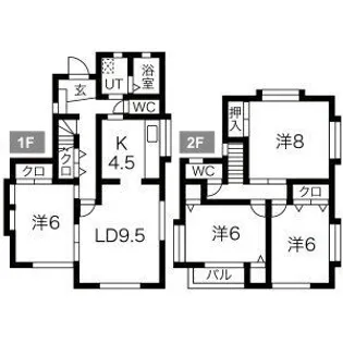 愛知県江南市般若町東山【一戸建】の間取り
