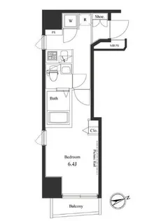 ヴェルト新宿イースト【9階】の間取り