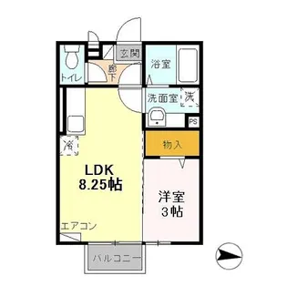 東京都八王子市小比企町【アパート】の間取り