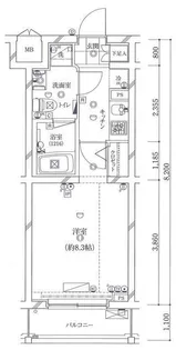 ガリシアレジデンス目黒本町【2階】の間取り