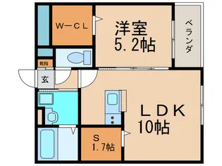 パララックス伊都【2階】の間取り