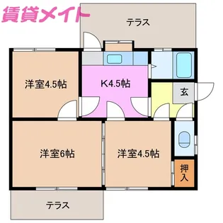 三重県四日市市小杉町【一戸建】の間取り