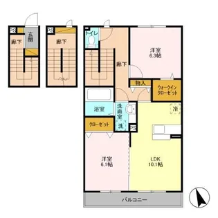 スイートショコラ【3階】の間取り