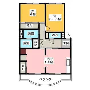 柔美和マンション蘭【1階】の間取り
