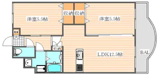 第17川崎ビル【8階】の間取り