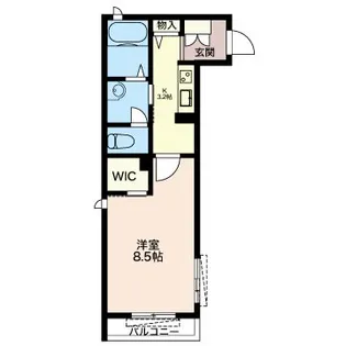 ハイツAeco【1階】の間取り