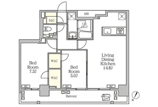 GIO ENT SHIROKANEDAI【11階】の間取り