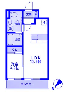 神奈川県横浜市港北区新横浜2【マンション】の間取り