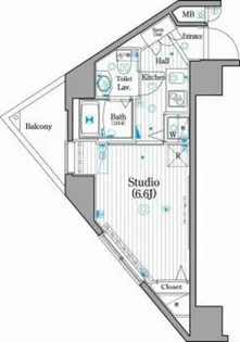 ガーラ・シティ王子【8階】の間取り