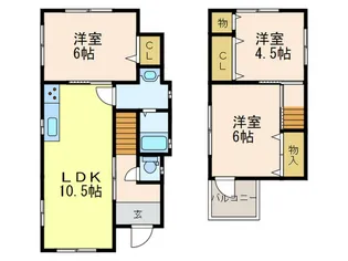 兵庫県明石市魚住町西岡【一戸建】の間取り