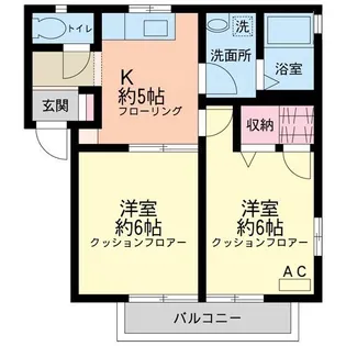 Flat F【1階】の間取り